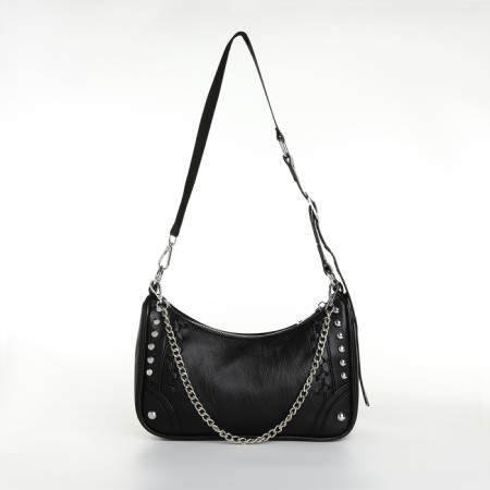 Bag Cross-Bodi with a zipper, black color