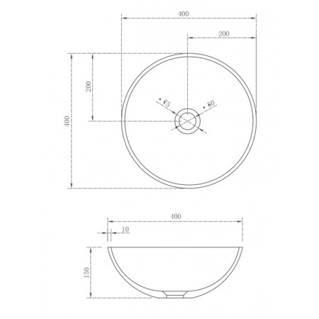ABBER STEIN AS2608 shell, 400x400x150 mm, artificial stone, white-4