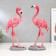 Polystone souvenir "Pink flamingos on stone" MIX 35.5x14x10.5 cm