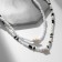 Choker "Aqua" with shells, white-black, 34 cm