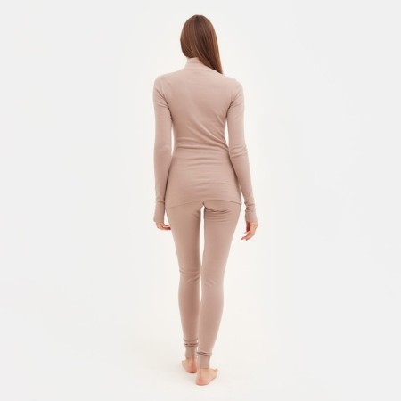 Women's thermal underwear (longshit, leggings) minku beige color, river 52-7