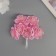 Decor for creativity "Camellia" pink (1 set = 1 bouquet) in the bouquet 6 pcs 4x11 cm