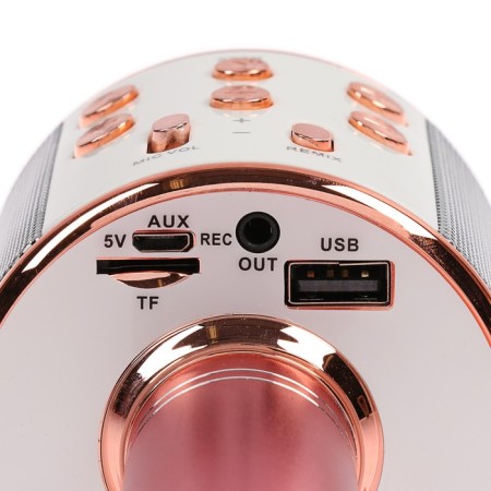 Microphone for karaoke Luazon LZZ-56, WS-858, 1800 mAh, pink-4