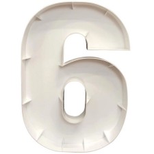 Каркас для аэромозаики «Цифра 6», Белый, 100 см, 1 шт.