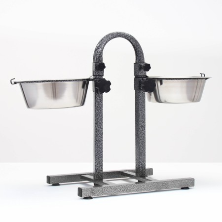 Adjustable multi -level stand 40 cm with 2 bowls of 2.8 liters-2