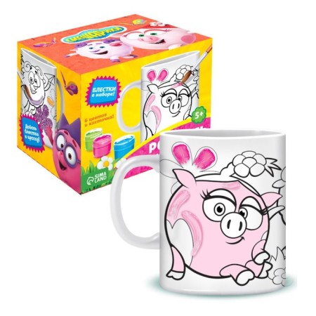 Mug for painting, 250 ml "Nyusha", Smeshariki