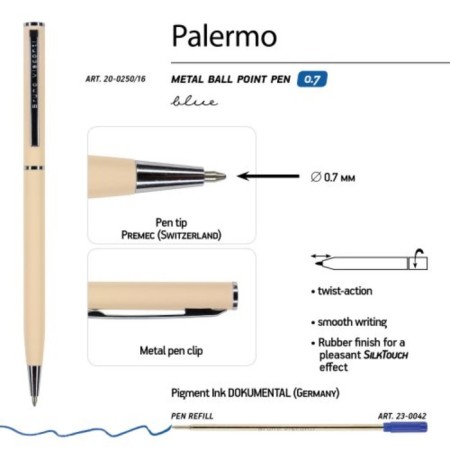 SHOULD SHOP RUBLE, 0.7 mm, BRUNOVISCONTI PALEMO, Blue rod, Soft Touch Metallic case, in a lilac case-4
