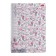 A4 notebook, 80 sheets in a cage on the crest of Floral Collection, covered Cardboard, matte lamination, block 65 g/m2, 4v mix