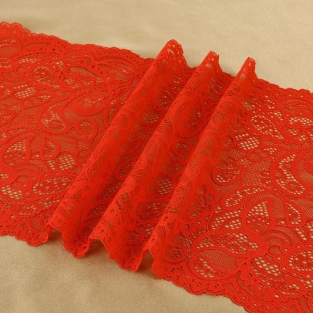 Lace elastic fabric, 230 mm × 2.7 ± 0.5 m, red color-2