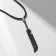 Male “Machete” pendant, black color on a black lace, 40 cm