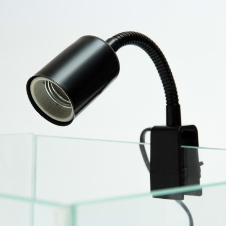 Terrarium lamp, adjustable, with a switch