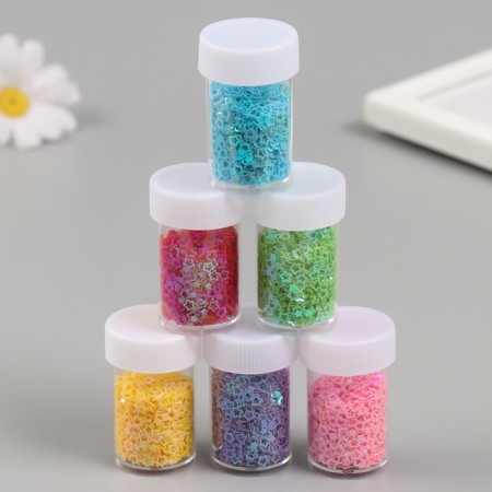 Shine in a jar of "stars" 12 pcs, col. Mix