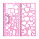 Set of stencils, 2 pieces, plastic, geometric shapes mix
