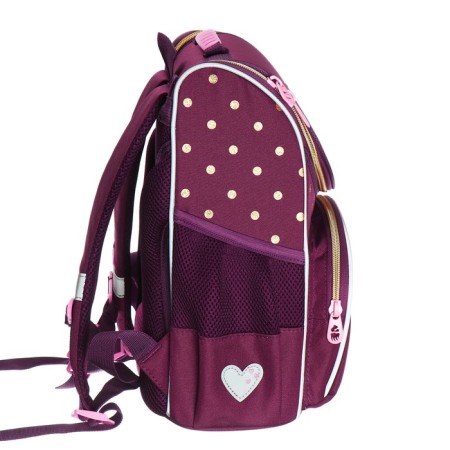 School standard, 33 x 25 x 13 cm, Grizzly, + bag for shoes, plush, burgundy-3