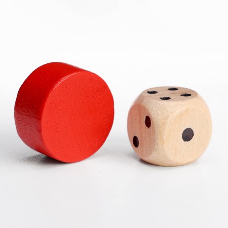 Fabric games, 16 pcs 2 × 1 cm, 2 cubes 1.4 cm-1
