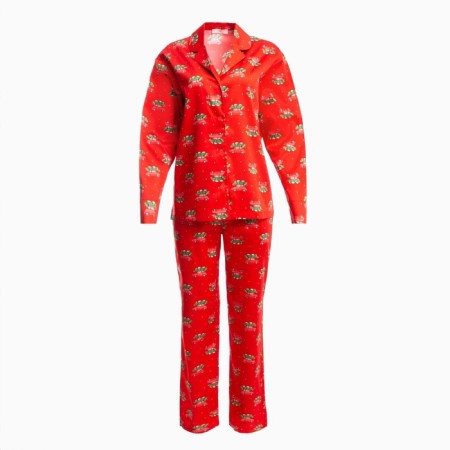 Pajama New Year's Women's KAFTAN cars, red color, size 44-46-5