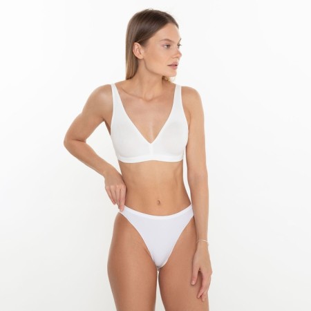 Panties female slips are seamless, white color, size 48-52 (l-hl)