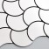 Interior sticker "waves" silver 30x30 cm