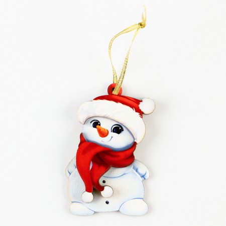 New Year's prefabricated pendant on the Christmas tree "New Year! Snowman"-1