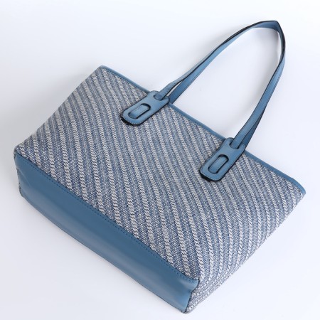Women's bag with lightning, average size, blue color-5