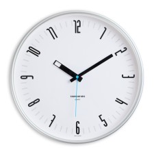 Wall clock, interior d = 30 cm, silent, silver rim