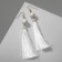 Earrings Assorted the “brushes” Agatha, white color in gold, l brush 6.5 cm