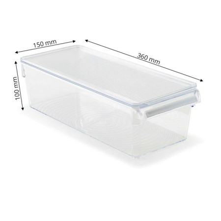 A container for a refrigerator or a closet with a lid, 36x15x10 cm, acrylic-3