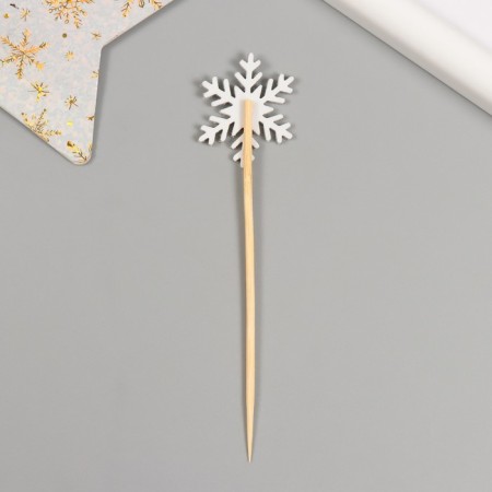 Decor for creativity "Silver Snowflake", 11 cm (set 10 pcs)-4