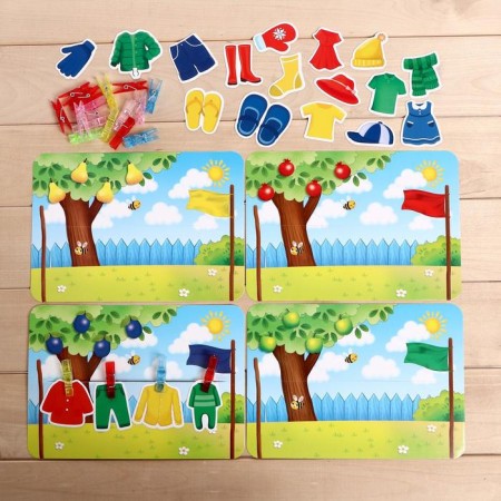 IQ game with clothespins, mix, in the package