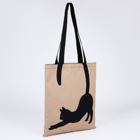 Bag Schoper "Black Cat", 35x0.5x40 cm, Department without lightning, without lining, beige-3
