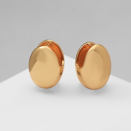 Earrings Metal "Chord" dragee, color gold
