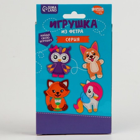 Set for creating a toy made of felt "foxes", with perforation and filler-7