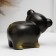 Piggy bank "Bear" black with gold, 11cm