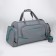 Sports bag with lightning, 3 outer pockets, gray/turquoise color