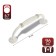 PC176WW/GP handle, m/o 96 mm, white with gold, 4 pcs TMP