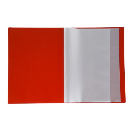 Folder with 20 A4 inserts, 500 μm, calligrata, texture "sand", red-1