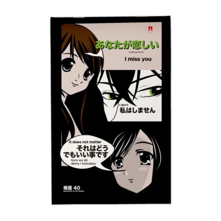 Notepad A5, 40 Manga Anime sheets, cardboard cover, mix-2