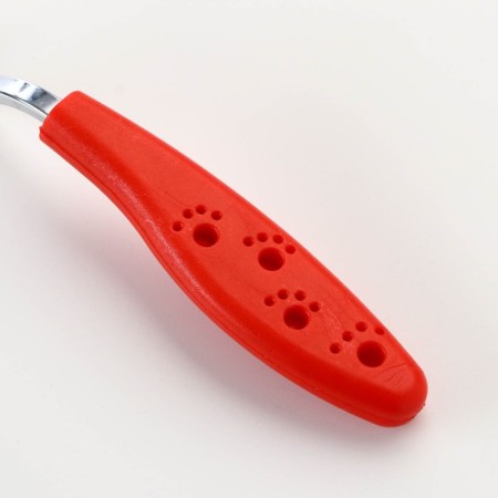 Comb "paws" curved, 10.5 x 15 cm, red-2