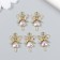 Decor for creativity metal, rhinestones "Girl-Angel" gold 1.2x2 cm