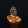 Sailing souvenir, brass, amber resin, 1.9x0.6x1.6 cm