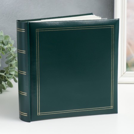 Photo album for 200 photos 10x15 cm book. Peret green