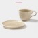 Tea pair of Dolyana "Coral", 275 ml, porcelain, beige