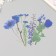 Plastic stickers "Flowers and quotes. Blue" set 12 pcs 8.5x21.5x0.2 cm