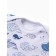 Children's blouse with long sleeve "Whales", white/blue color, height 62 cm