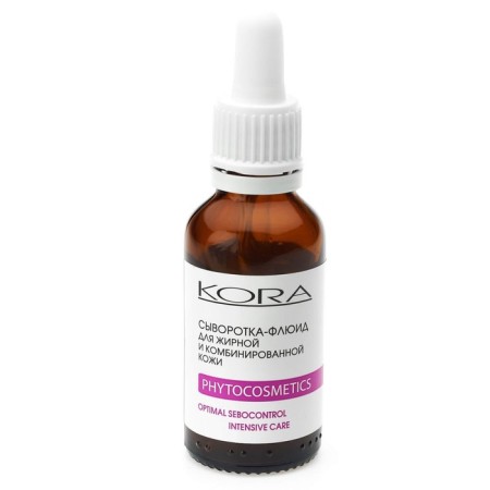 Kora serum-fluid, for oily and combined skin, 30 ml-3