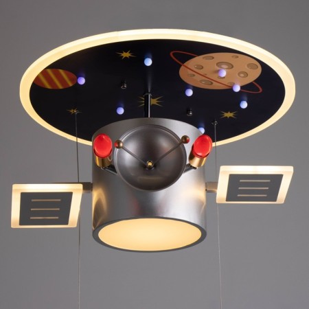 Lamp "Sputnik" 1XLED 110W Dimmer+2x40W E14 gray-blue 68x55x33 cm Bayerlux-2
