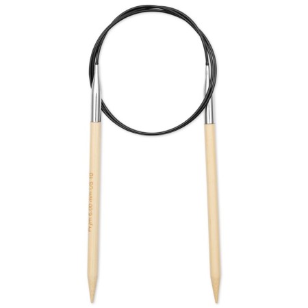 Circular knitting needles, bamboo, 6.0 mm/80cm, 1 pc-1