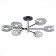 Ceiling EVOLUCE lamp. Sle155512-06. Gloa. 6x40 watts, E14, 68x68x22 cm, black color, chrome