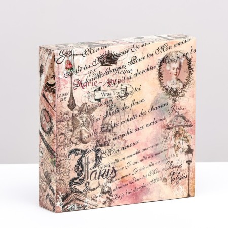 Box for 8 sweets + chocolate, with a window, Paris 17.7 x 17.85 x 3.85 cm-1