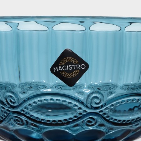Glass Glass Magistro "La-Channel", 350 ml, 12 × 10.5 cm, blue color-5